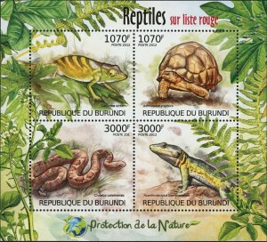 Reptiles Stamp Calumma Tarzan Acanthodactylus Beershebensis S/S MNH #2560-2563 