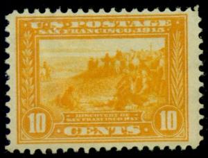 US #400 10¢ orange yellow, og, NH, light fingerprint, fresh and VF, Scott $250.