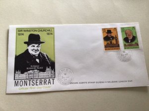 Sir Winston Churchill 1974 Montserrat cover A13623