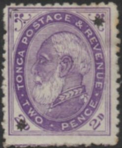 Tonga 1891 SG8 2d King George I two stars MNG