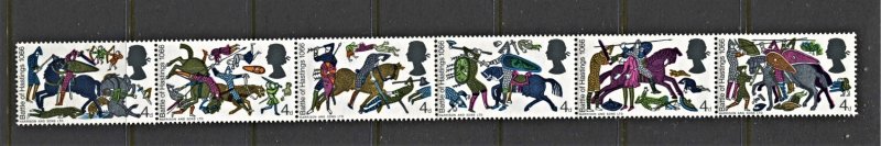 STAMP STATION PERTH Great Britain #475a QEII Battle of Hastings Strip of 6 MNH