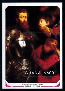 [76474] Ghana 1990 Painting Rubens Warrior with Two Pages Souvenir Sheet MNH