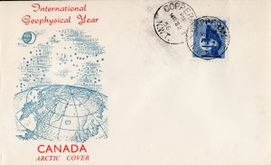 Canada 1958 Sc#376 INTERNATIONAL GEOPHYSICAL YEAR - ARCTIC COVER COPPERMINE NWT