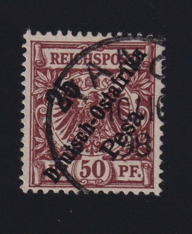 German East Africa #10 (1896) 25pes on 50pf Imperial Eagle Germany Used Tanger