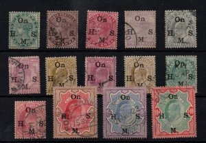 India 1883-1909 QV-KEVII fine used Officials collection WS38768