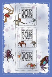 GUINEA - 2013 - Spiders - Perf 3v Sheet - Mint Never Hinged