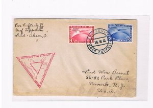 1936 Cover mailed aboard the S.S. Emergency Aid  Pacific Argentine Brazil Line