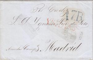 G)1845, MEXICO TO SPAIN VIA HAVANA (ISLA DE BARLOVENTO) MEXI