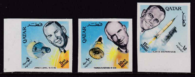 Qatar 1966 Space American Astronauts Space Heros  IMPERF  VF/NH