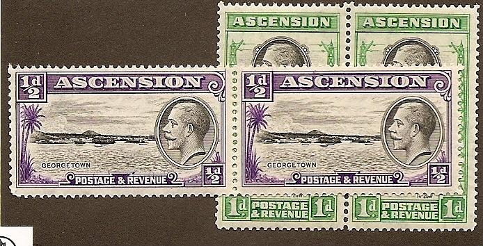 Ascension Scott #23-24 pairs  Mint H   Scott CV $6.70