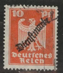 Germany Scott o55 used Official overprint 1924