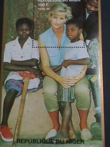 NIGER STAMP 1997 PRINCESS OF WALES-LADY DIANA-REMEMBER ALWAYS-MNH S/S  EST, $4