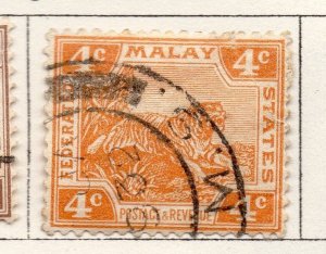 Federated Malay States 1924-28 Early Issue Fine Used 4c. 270305