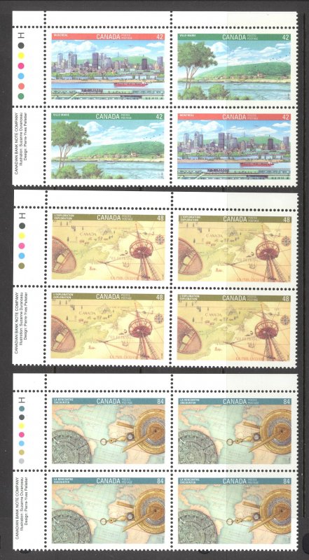 Canada Sc# 1405a-1407 MNH PB UL 1992 42c-84c Canada '92