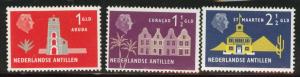 Netherlands Antilles Curacao  Scott 254-256 MH* short set