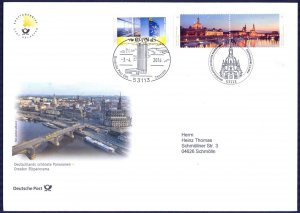 Germany 2014 Architecture Most Beautiful Panoramas Dresden Mi. 3068/9 FDC