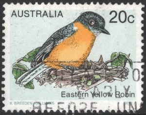 Australia SC#716 20¢ Birds: Eastern Yellow Robin (1979) Used