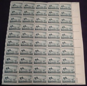 MALACK 936 3c U.S. Coast Guard, Full Sheet, F/VF OG ..MORE.. sheet936