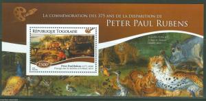 TOGO  2015 375th MEMORIAL ANNIVERSARY OF PETER PAUL RUBENS S/SHEET MINT NH