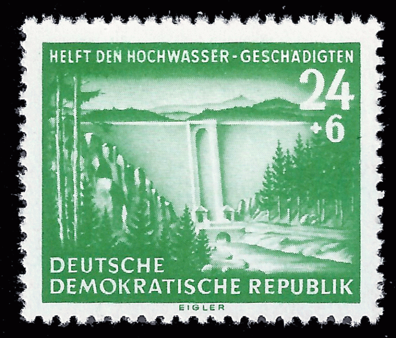 Germany, DDR 1954 Sc B26 MVLH Flood releif benefit issue