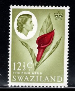 Swaziland Scott 101 MH* From 1962  QE2 set Arum Flower