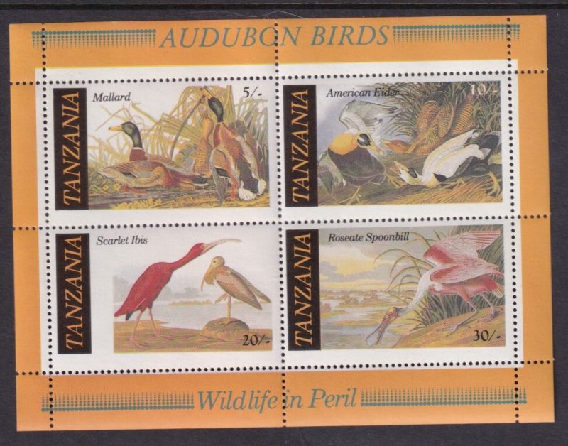 Tanzania 309a Birds Souvenir Sheet MNH VF