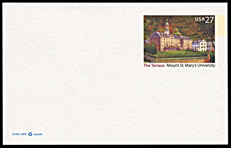 United States UX533, Mint,Mt.St. Mary's University Bicentennial postal card