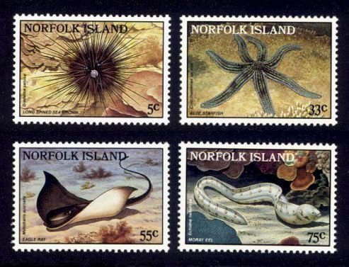 Norfolk Island Sc# 377-80 MNH Marine Life