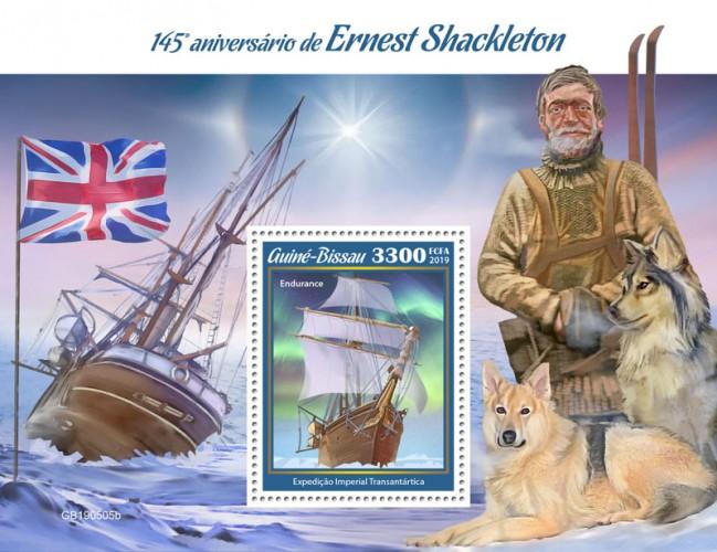 GUINEA BISSAU - 2019 - Ernest Shackleton - Perf Souv Sheet - MNH