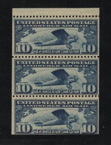 1928 Lindbergh booklet pane 10c Sc C10a MLH CV $70
