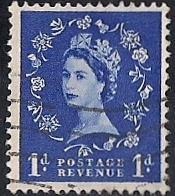 Great Britain #318 1P Queen Elizabeth 2, used F-VF