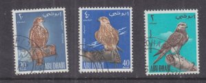 ABU DHABI, 1965 Falcon set of 3, used.