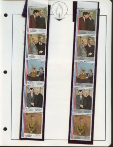 SHARJAH  CHARLES DEGAULLE MEMORIAL SET WITH JOHN F. KENNEDY SET MINT NH