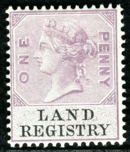GB QV Revenue Stamp 1d Lilac LAND REGISTRY (1881) Superb Mint VLMM GWHITE97