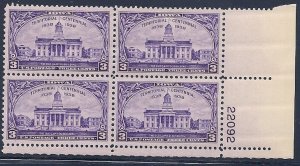 MALACK 838 Iowa, F/VF or better OG NH, plate block o..MORE.. pbs0042