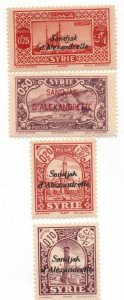 Alexandretta 1-3, 10 Mint hinged