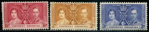 Northern Rhodesia SC# 22-4 KGVI Coronatin set MH