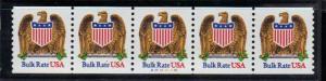 #2602 MNH strip/5 #A1110101010  10c Eagle & Shield 1991-93 