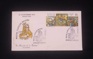 C) 1972. ARGENTINA. FDC. THE WORSHIP OF THE SHEPHERDS. CHRISTMAS STAMP. XF