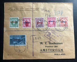 1916 Apia Sāmoa Censored Cover To Amsterdam Holland Provisionals #114-9