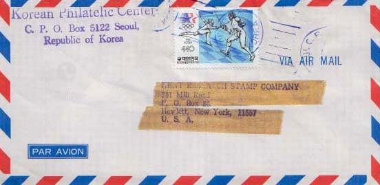 Korea, Airmail, Olympics