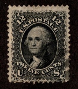 OAS-CNY 8396 SCOTT 69 – 1861-62 12c Washington, black $75