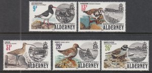 Alderney 13-17 Birds MNH VF