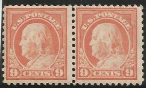 U.S. Scott #509 9-Cent Franklin Stamp - Mint NH Pair