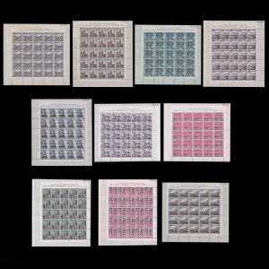 Spain 1964 Full Set of 10 Sheets Spanish Views & Monuments Ed.1541/1550 MNH Luxe