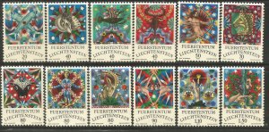 LIECHTENSTEIN 598-609 MNH, ZODIAC SIGNS