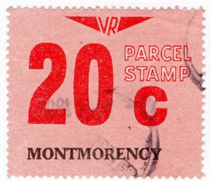 (I.B) Australia - Victoria Railways : Parcel Stamp 20c (Montmorency)