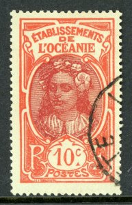 French  Polynesia 1913 Girl 10¢ Scott # 26 VFU R690