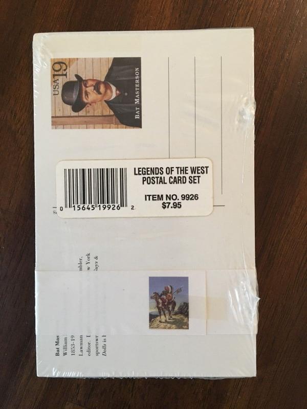 USPS UX178-UX197 Set Of 20 Legends of the West POSTAL CARDS Sealed