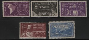 BRAZIL    359-363  MNH,    SET